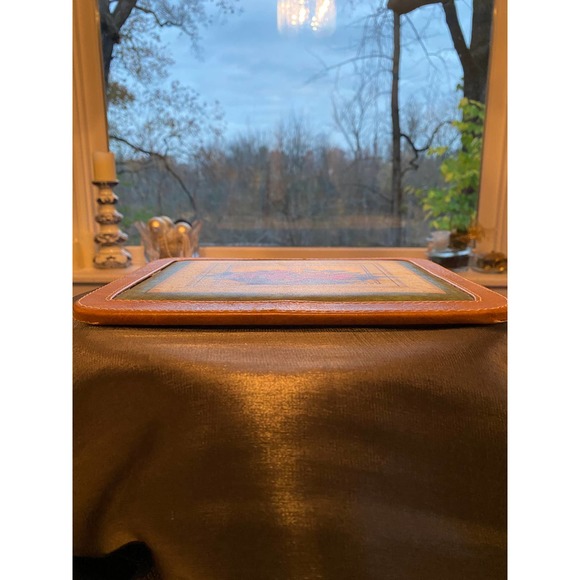 Vintage, Christmas / Holiday Trivet / Hot Pad with Candle / Poinsettia Design. - Picture 14 of 14